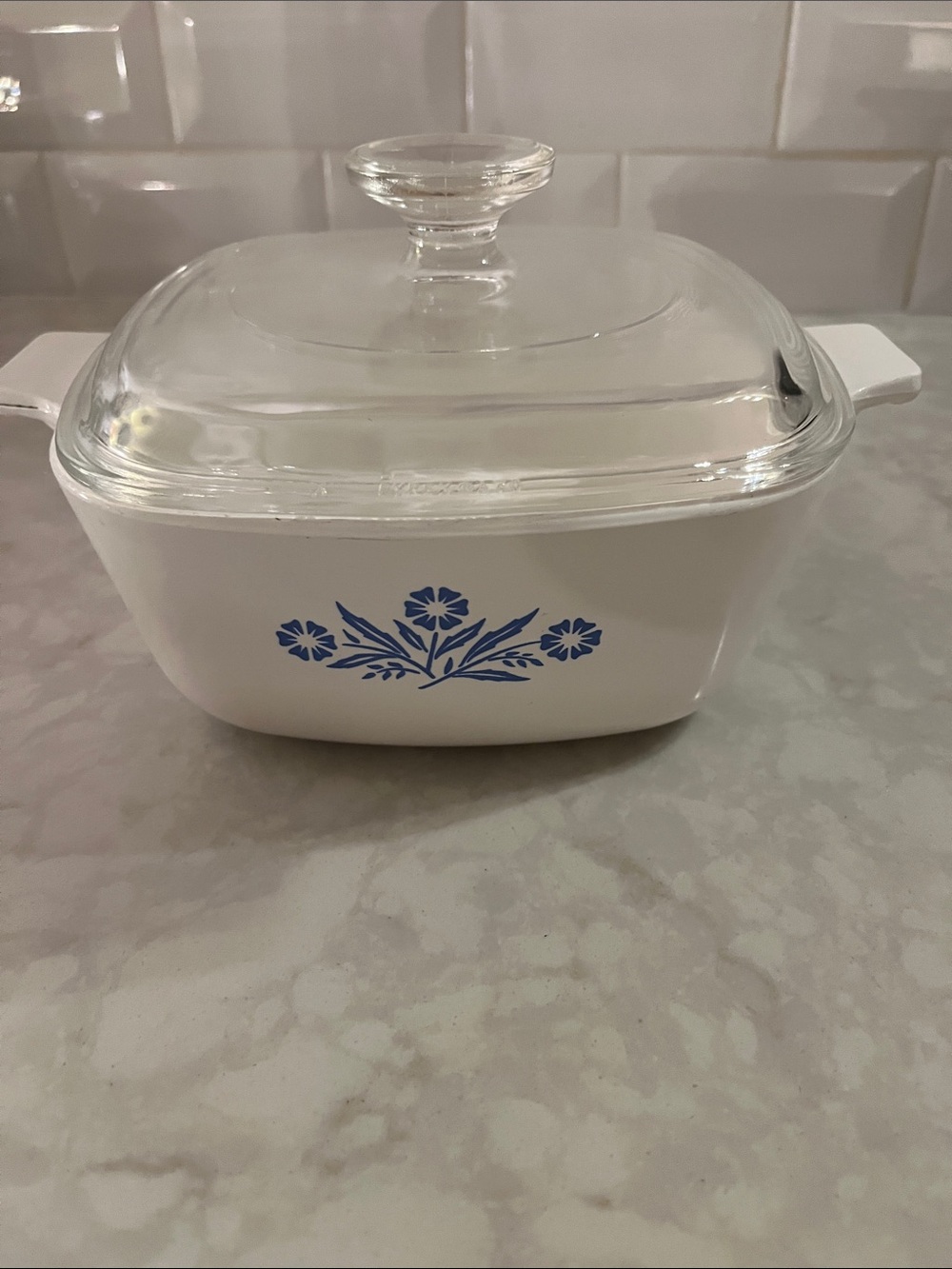 Vintage CorningWare Blue Cornflower Casserole Baking Dish 1 1/2 Quart with Lid